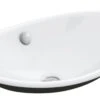 IRON PLAINS® WADING POOL® OVAL BATHROOM SINK WITH IRON BLACK PAINTED UNDERSIDE