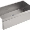 STRIVE® SELF-TRIMMING® 35-1/2 X 21-1/4 X 9-5/16 INCHES UNDER-MOUNT LARGE SINGLE-BOWL KITCHEN SINK WITH TALL APRON