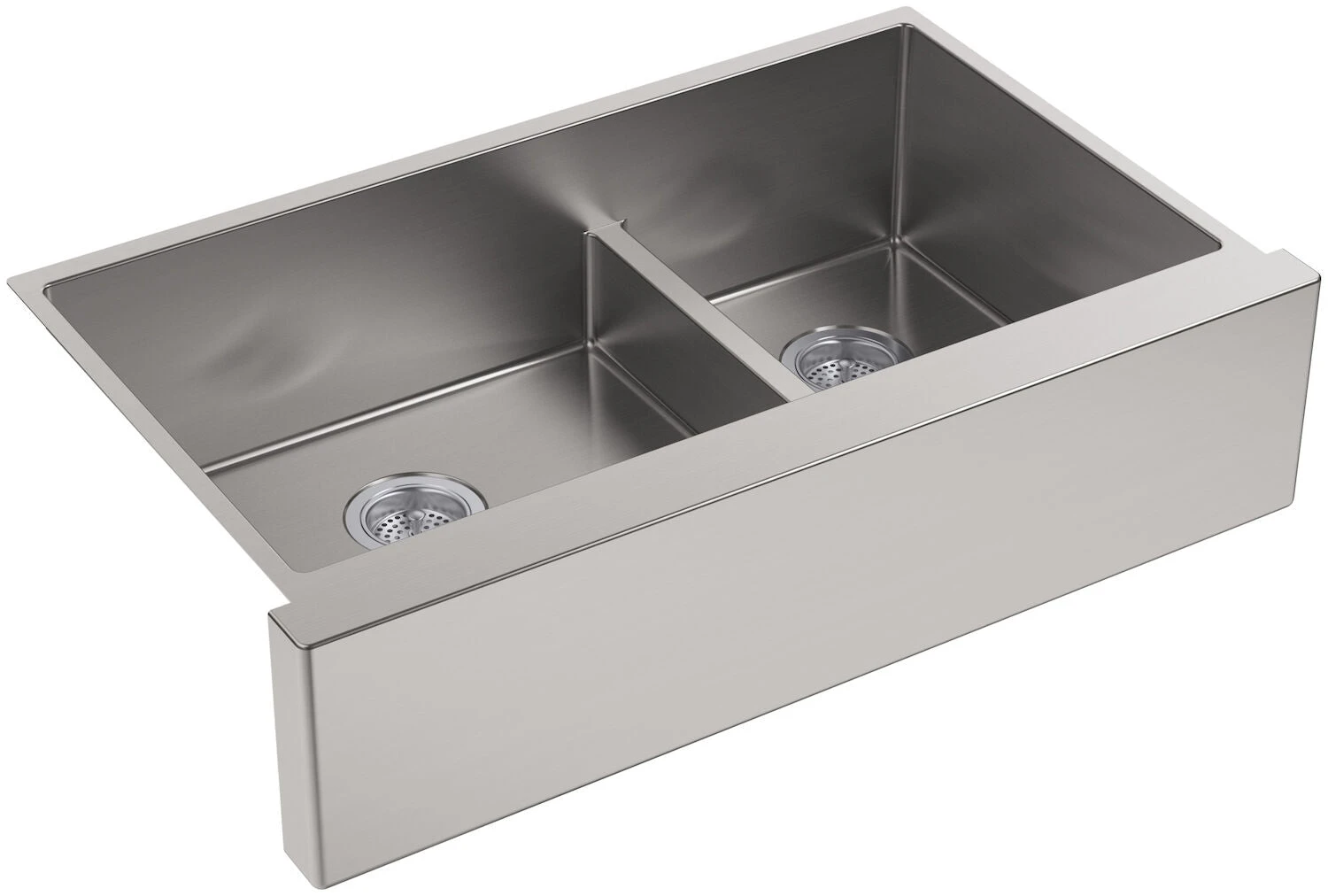 STRIVE® SELF-TRIMMING® SMARTDIVIDE® 35-1/2 X 21-1/4 X 9-5/16 INCHES UNDER-MOUNT LARGE/MEDIUM DOUBLE-BOWL KITCHEN SINK WITH TALL APRON 1 STRIVE® SELF-TRIMMING® SMARTDIVIDE® 35-1/2 X 21-1/4 X 9-5/16 INCHES UNDER-MOUNT LARGE/MEDIUM DOUBLE-BOWL KITCHEN SINK WITH TALL APRON