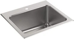 BALLAD 25 X 22 X 11-9/16 INCHES TOP-MOUNT UTILITY SINK WITH SINGLE FAUCET HOLE