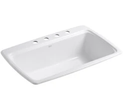 CAPE DORY® 33 X 22 X 9-5/8 INCHES TOP-MOUNT SINGLE-BOWL KITCHEN SINK WITH 4 FAUCET HOLES