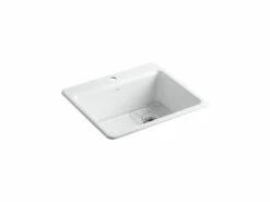 RIVERBY® 25 X 22 X 9-5/8 INCHES TOP-MOUNT SINGLE-BOWL KITCHEN SINK WITH SINK RACK
