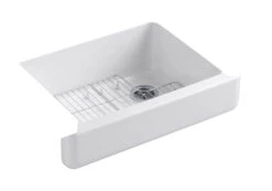 WHITEHAVEN® SELF-TRIMMING® 29-1/2 X 21-9/16 X 9-5/8 INCHES UNDER-MOUNT SINGLE-BOWL KITCHEN SINK WITH SHORT APRON