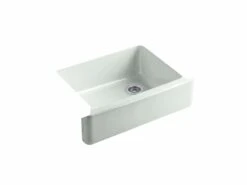 WHITEHAVEN® SELF-TRIMMING® 29-11/16 X 21-9/16 X 9-5/8 INCHES UNDER-MOUNT SINGLE-BOWL KITCHEN SINK WITH TALL APRON -Robinson Sale Store Kohler6487 FF 6487 FF