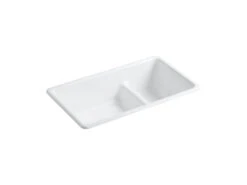 IRON/TONES® 33 X 18-3/4 X 9-5/8 INCHES TOP-/UNDER-MOUNT SMART DIVIDE® LARGE/MEDIUM KITCHEN SINK