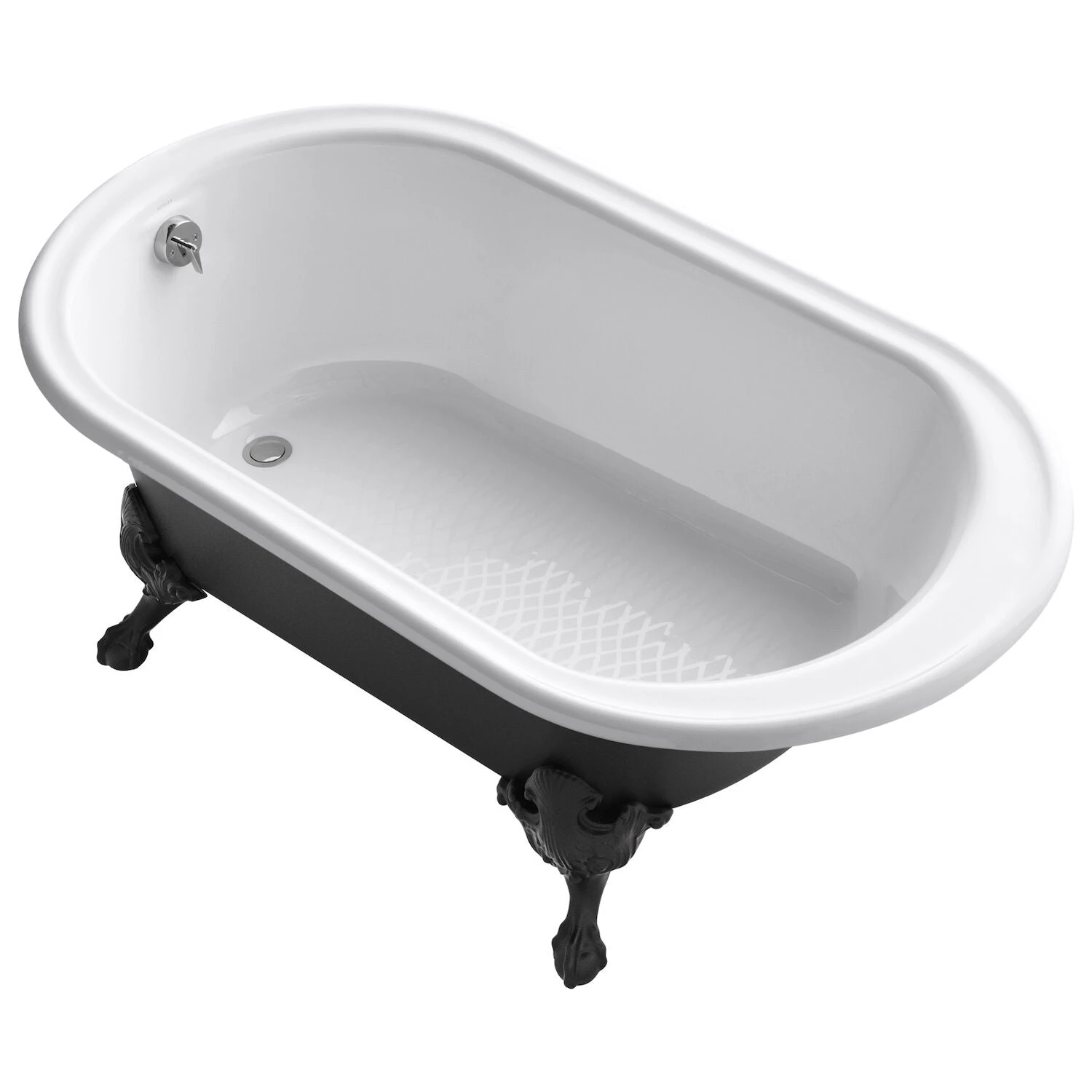 IRON WORKS® HISTORIC 66 X 36 INCHES FREESTANDING OVAL BATHTUB WITH REVERSIBLE DRAIN, IRON BLACK EXTERIOR AND SAFEGUARD® FINISH 1 IRON WORKS® HISTORIC 66 X 36 INCHES FREESTANDING OVAL BATHTUB WITH REVERSIBLE DRAIN, IRON BLACK EXTERIOR AND SAFEGUARD® FINISH