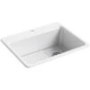 RIVERBY® 27 X 22 X 9-5/8 INCHES TOP-MOUNT SINGLE-BOWL KITCHEN SINK WITH BOTTOM SINK RACK
