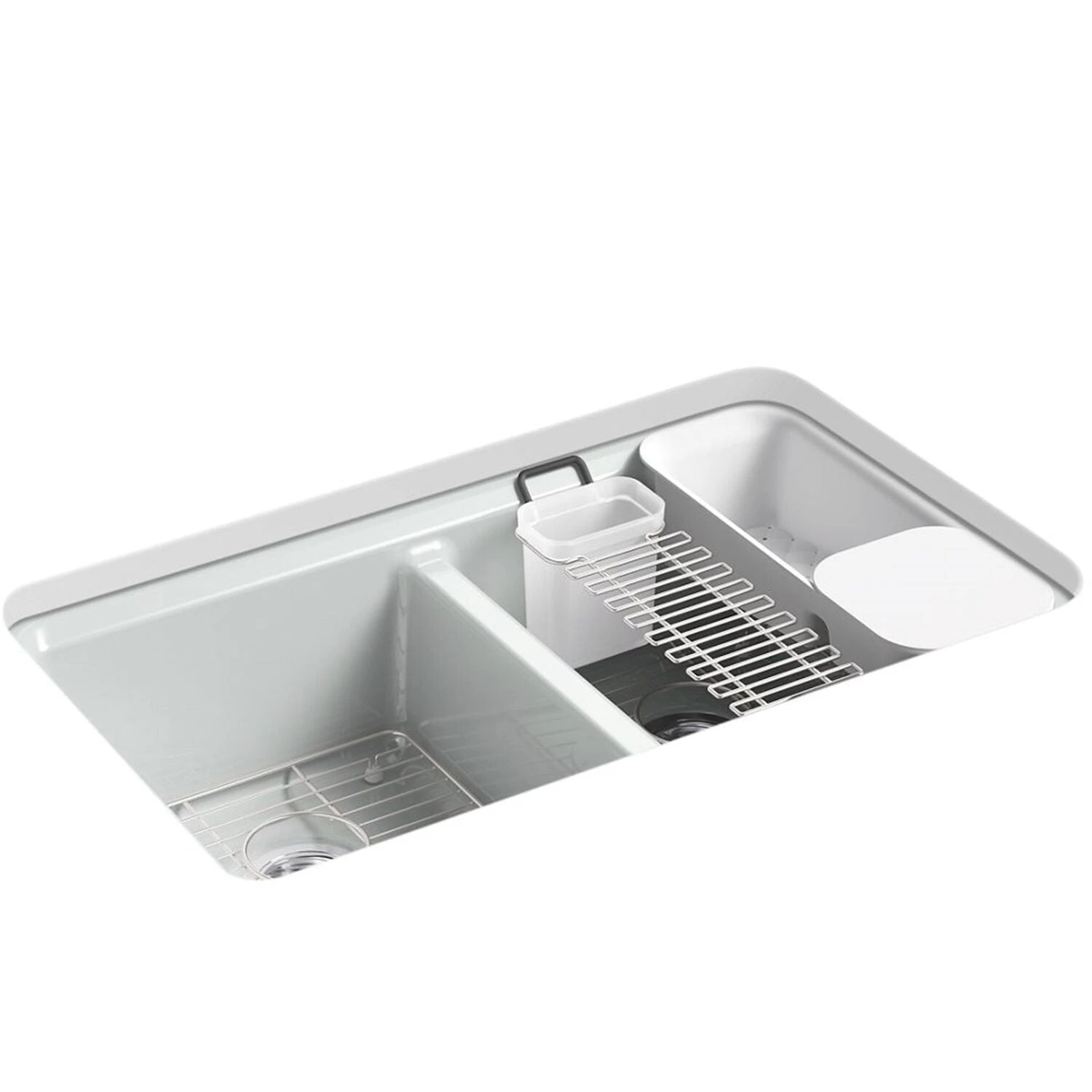 RIVERBY 33" UNDERMOUNT DOUBLE-BOWL WORKSTATION KITCHEN SINK 3 RIVERBY 33" UNDERMOUNT DOUBLE-BOWL WORKSTATION KITCHEN SINK - Image 3