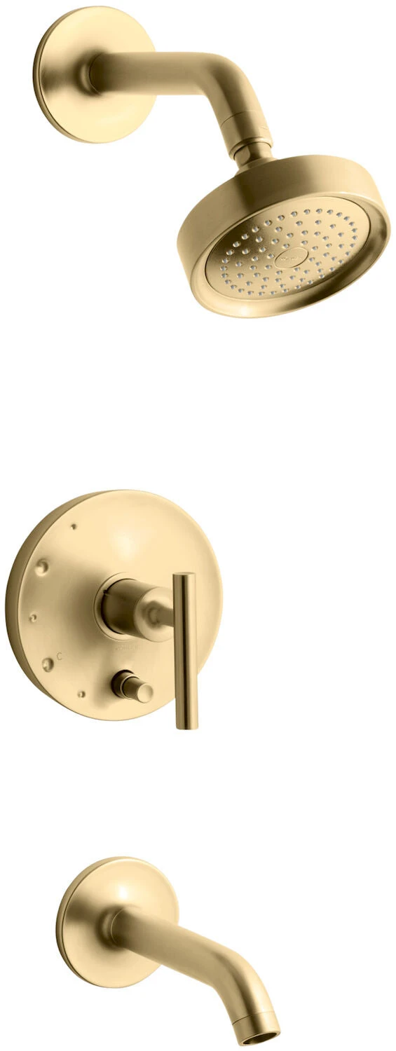 PURIST® RITE-TEMP® PRESSURE-BALANCING BATH AND SHOWER FAUCET TRIM WITH PUSH-BUTTON DIVERTER AND LEVER HANDLE 1 PURIST® RITE-TEMP® PRESSURE-BALANCING BATH AND SHOWER FAUCET TRIM WITH PUSH-BUTTON DIVERTER AND LEVER HANDLE