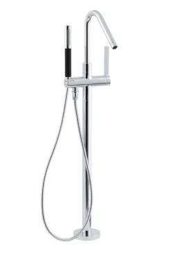 STILLNESS® FLOOR MOUNT BATH FILLER TRIM WITH HANDSHOWER