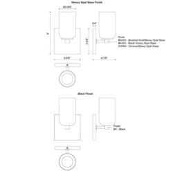 NOLA 4-INCH WALL SCONCE 17 NOLA 4-INCH WALL SCONCE -Robinson Sale Store Kuzco WS57704 Drawing