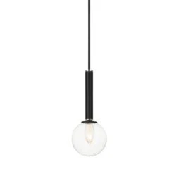 STELLAR 1-LIGHT GLOBE PENDANT (MULTIPLE SIZES) -Robinson Sale Store Matteo C75301BKCL 1