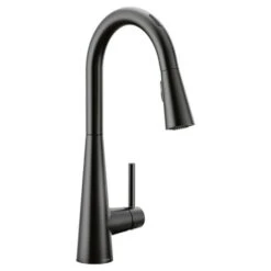 Moen SLEEK VOICE ACTIVATED SINGLE-HANDLE PULL DOWN SMART FAUCET 9 Moen SLEEK VOICE ACTIVATED SINGLE-HANDLE PULL DOWN SMART FAUCET -Robinson Sale Store Moen7864EVBL image
