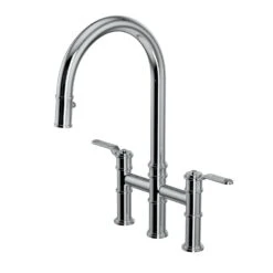 ARMSTRONG PULL-DOWN BRIDGE KITCHEN FAUCET WITH C-SPOUT