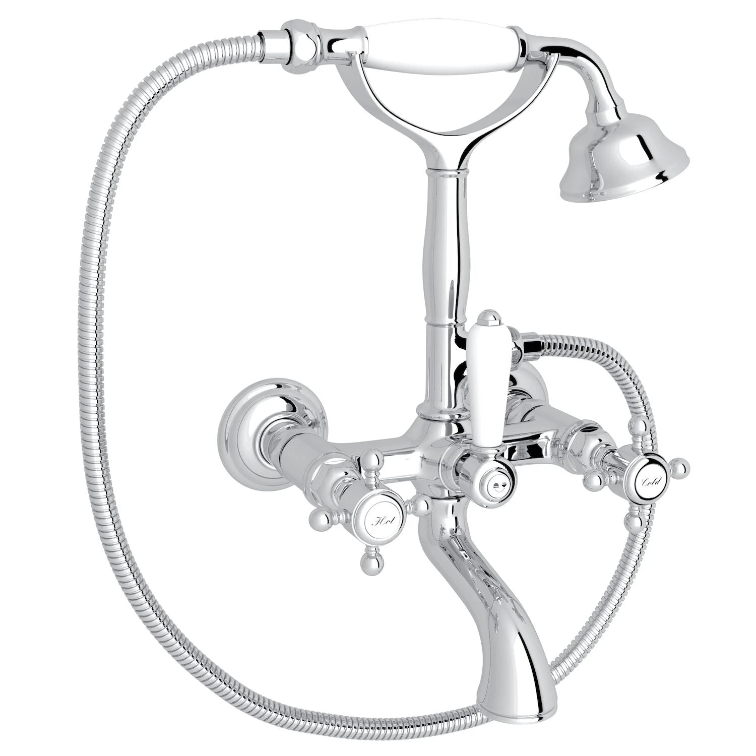 ROHL® EXPOSED WALL MOUNT TUB FILLER (CROSS HANDLE) 1 ROHL® EXPOSED WALL MOUNT TUB FILLER (CROSS HANDLE)