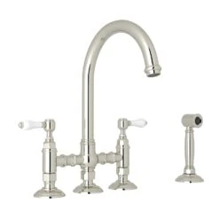 SAN JULIO® BRIDGE KITCHEN FAUCET WITH SIDE SPRAY (PORCELAIN LEVER) 8 SAN JULIO® BRIDGE KITCHEN FAUCET WITH SIDE SPRAY (PORCELAIN LEVER) -Robinson Sale Store ROHLA1461LPWSPN 2 pdwjimhrtbraikxag98h