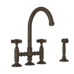SAN JULIO® BRIDGE KITCHEN FAUCET WITH SIDE SPRAY (5 SPOKE CROSS HANDLE) -Robinson Sale Store ROHLA1461XWSTCB 2 umh2ohynkg42q8im9rlp