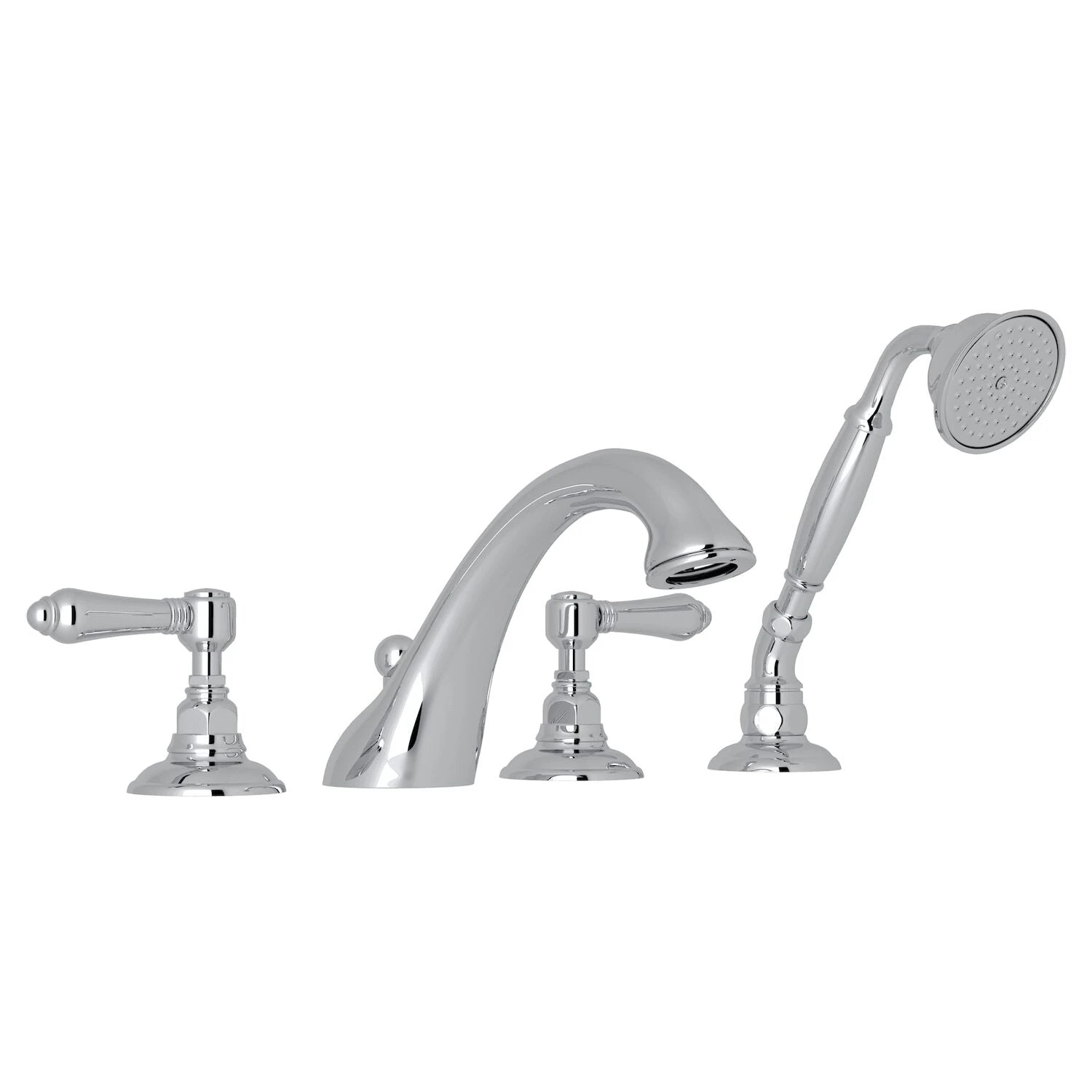 VIAGGIO® 4-HOLE DECK MOUNT TUB FILLER (LEVER HANDLE) 1 VIAGGIO® 4-HOLE DECK MOUNT TUB FILLER (LEVER HANDLE)