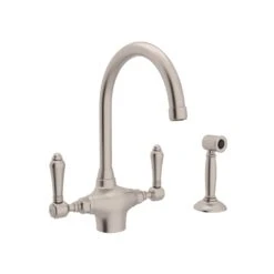 SAN JULIO® TWO HANDLE KITCHEN FAUCET WITH SIDE SPRAY (LEVER HANDLE) -Robinson Sale Store ROHLA1676LMWSSTN 2 nuujjqlmynbc3gvihkjx