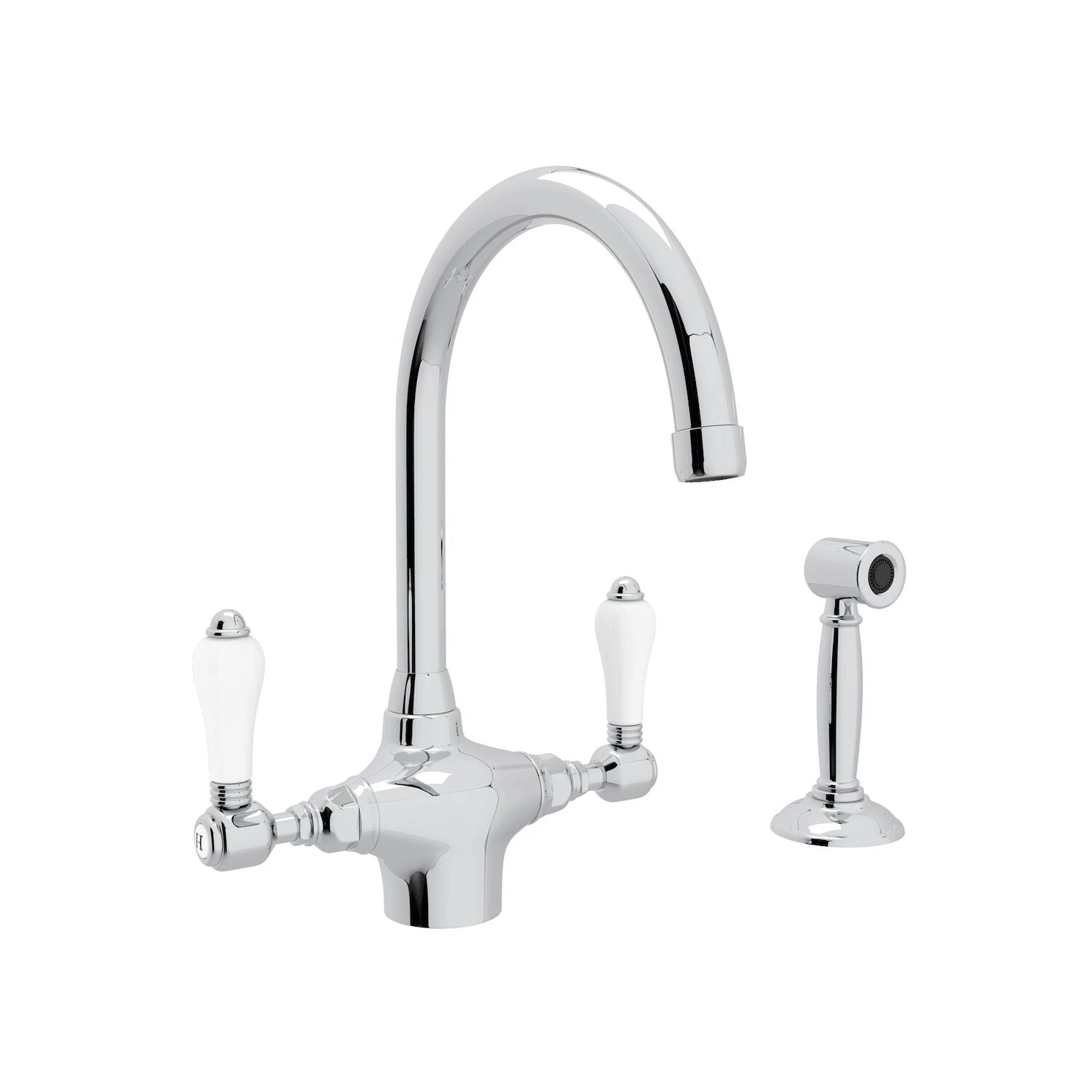 SAN JULIO® TWO HANDLE KITCHEN FAUCET WITH SIDE SPRAY (PORCELAIN LEVER) 3 SAN JULIO® TWO HANDLE KITCHEN FAUCET WITH SIDE SPRAY (PORCELAIN LEVER) - Image 3