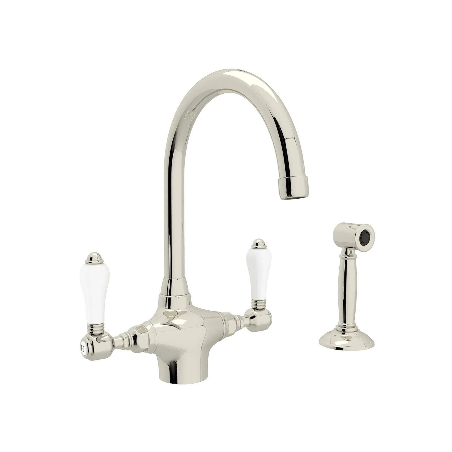 SAN JULIO® TWO HANDLE KITCHEN FAUCET WITH SIDE SPRAY (PORCELAIN LEVER) 1 SAN JULIO® TWO HANDLE KITCHEN FAUCET WITH SIDE SPRAY (PORCELAIN LEVER)