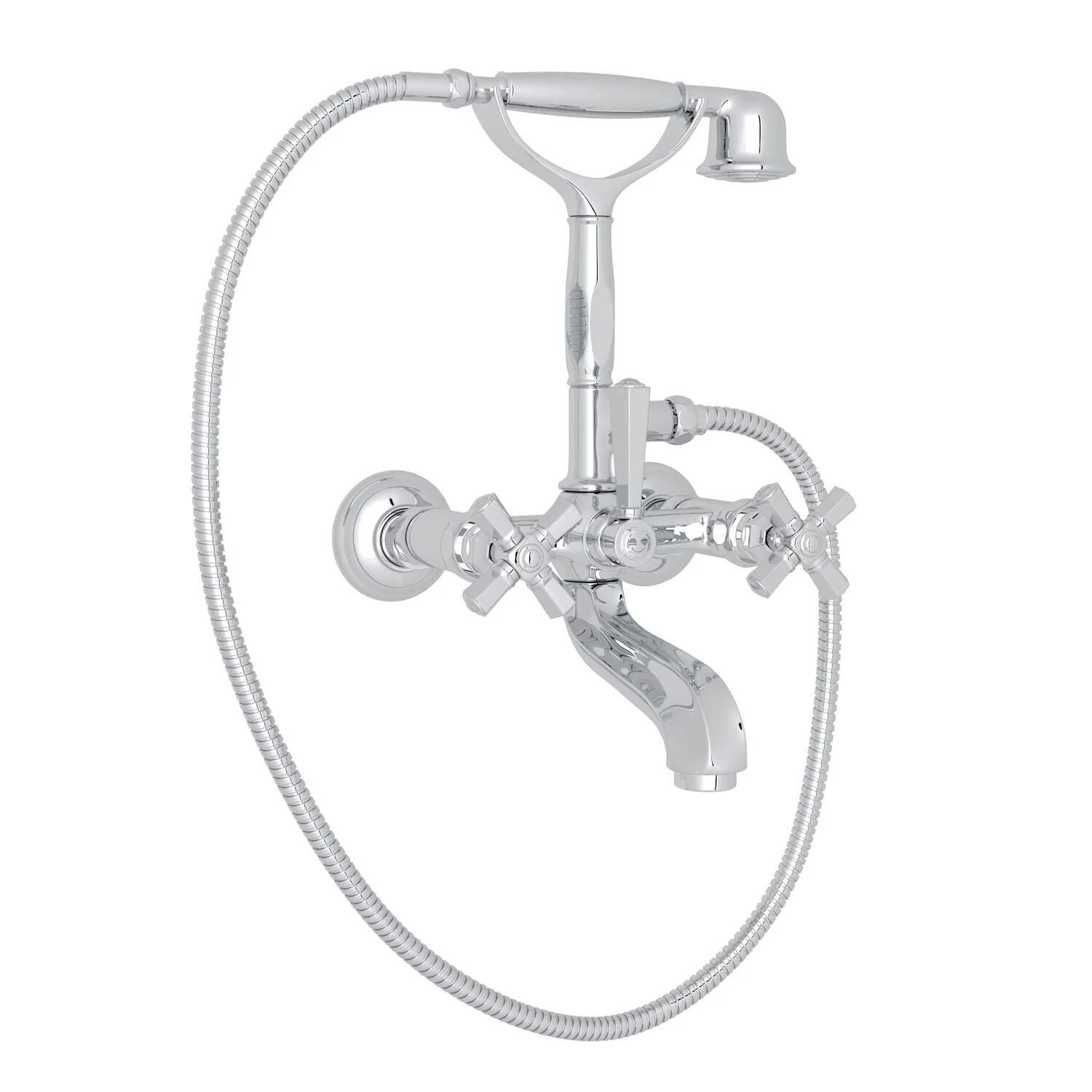 PALLADIAN® EXPOSED WALL MOUNT TUB FILLER (CROSS HANDLE) 1 PALLADIAN® EXPOSED WALL MOUNT TUB FILLER (CROSS HANDLE)