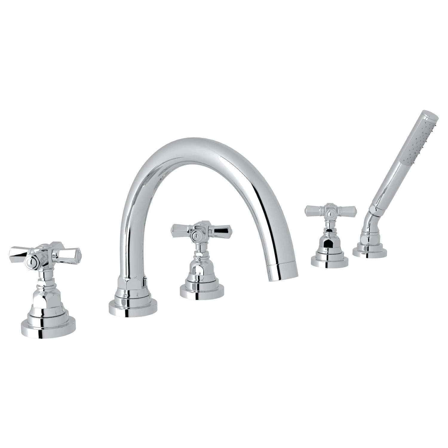 SAN GIOVANNI 5-HOLE DECK MOUNT TUB FILLER (CROSS HANDLE) 1 SAN GIOVANNI 5-HOLE DECK MOUNT TUB FILLER (CROSS HANDLE)
