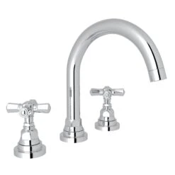 SAN GIOVANNI WIDESPREAD LAVATORY FAUCET WITH C-SPOUT (CROSS HANDLE)