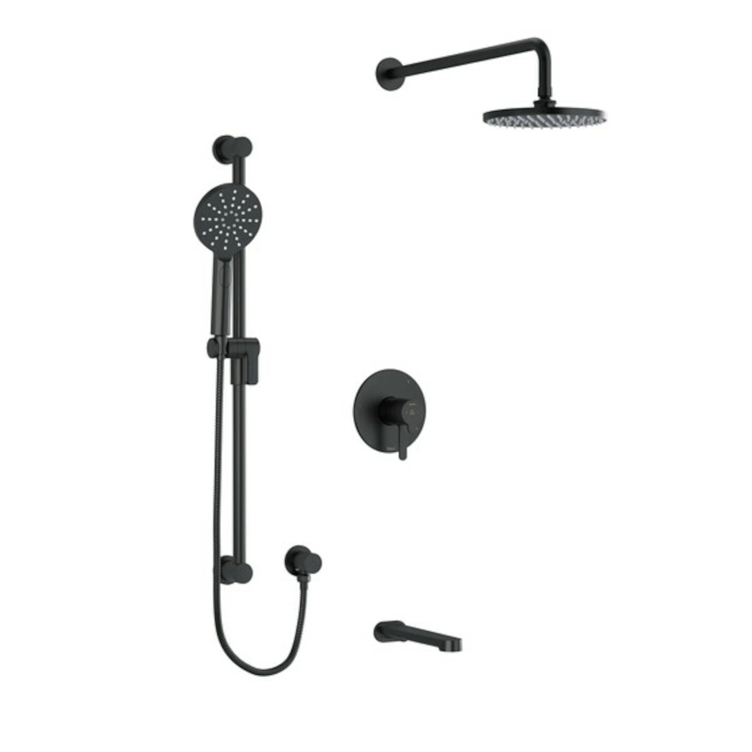 NIBI 1345 SHOWER KIT WITH HAND SHOWER, TUB SPOUT AND RAIN HEAD 2 NIBI 1345 SHOWER KIT WITH HAND SHOWER, TUB SPOUT AND RAIN HEAD - Image 2