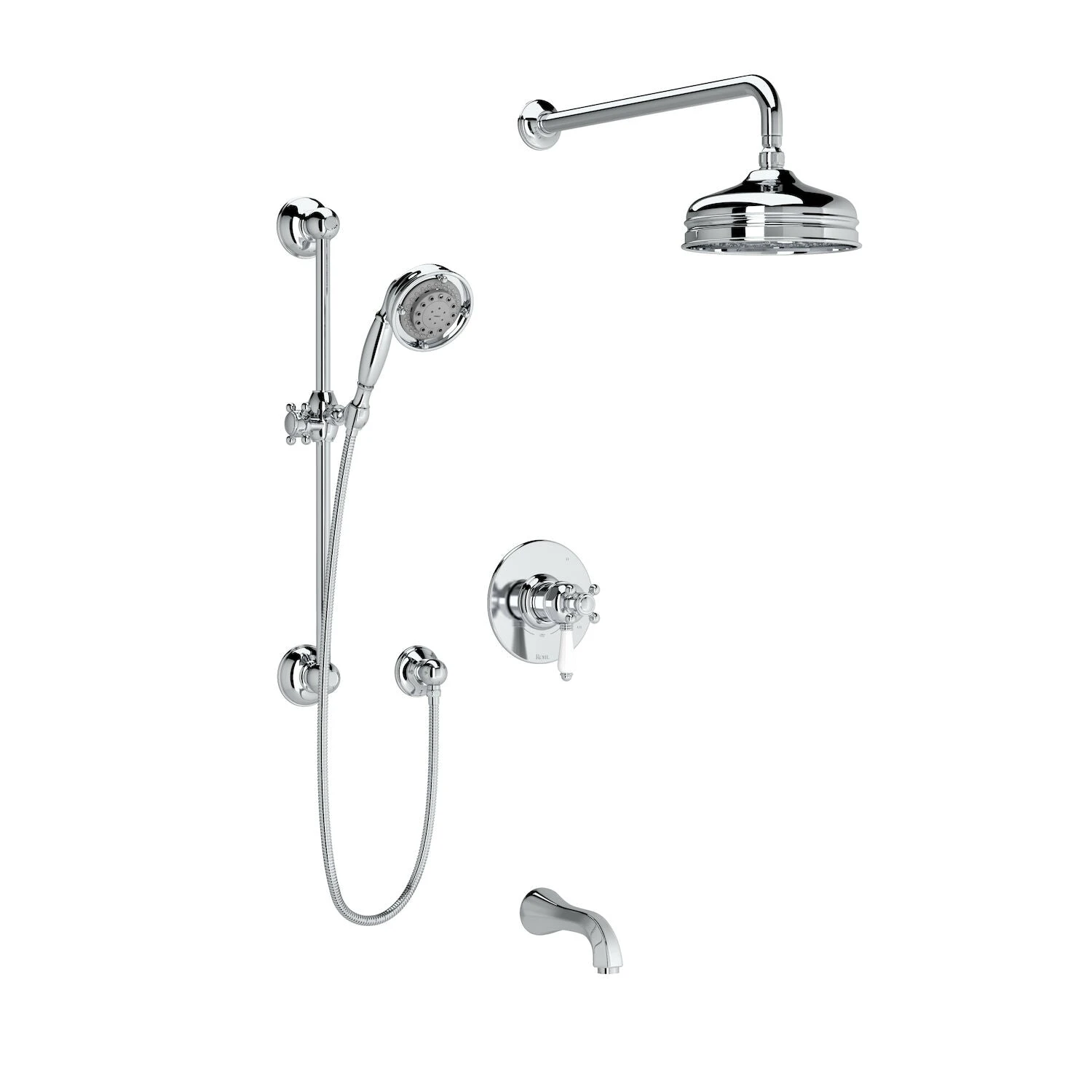 VIAGGIO 1/2" THERMOSTATIC & PRESSURE BALANCE 3 FUNCTION SYSTEM WITH INTEGRATED VOLUME CONTROL (PORCELAIN LEVER) 2 VIAGGIO 1/2" THERMOSTATIC & PRESSURE BALANCE 3 FUNCTION SYSTEM WITH INTEGRATED VOLUME CONTROL (PORCELAIN LEVER) - Image 2