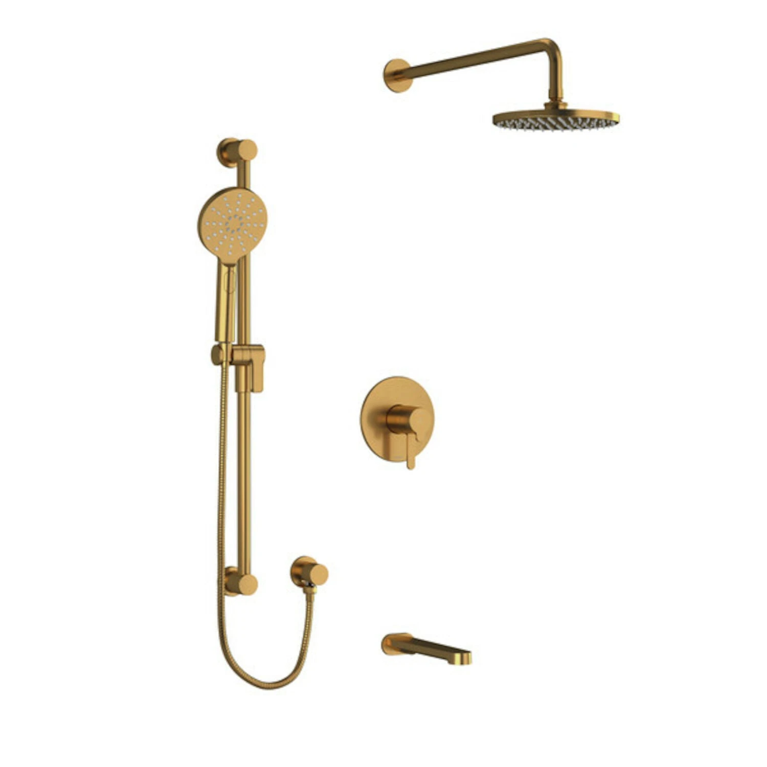 NIBI 1345 SHOWER KIT WITH HAND SHOWER, TUB SPOUT AND RAIN HEAD 1 NIBI 1345 SHOWER KIT WITH HAND SHOWER, TUB SPOUT AND RAIN HEAD