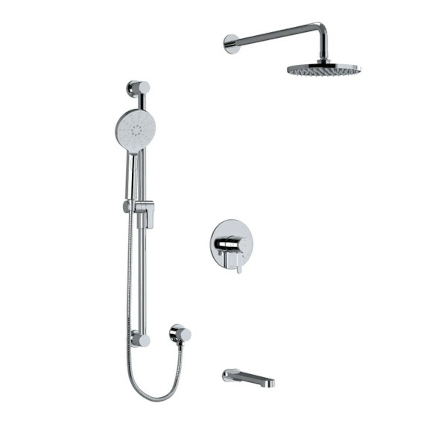 NIBI 1345 SHOWER KIT WITH HAND SHOWER, TUB SPOUT AND RAIN HEAD 3 NIBI 1345 SHOWER KIT WITH HAND SHOWER, TUB SPOUT AND RAIN HEAD - Image 3